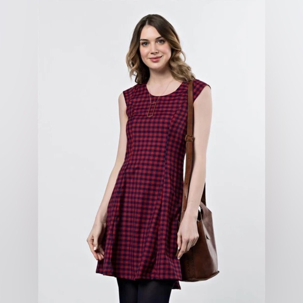 MATA TRADERS Checkered A-Line Dress - OFFERS WELCOME
